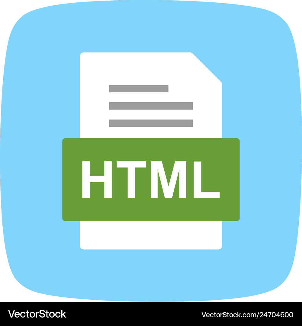 Html file document icon Vector Image
