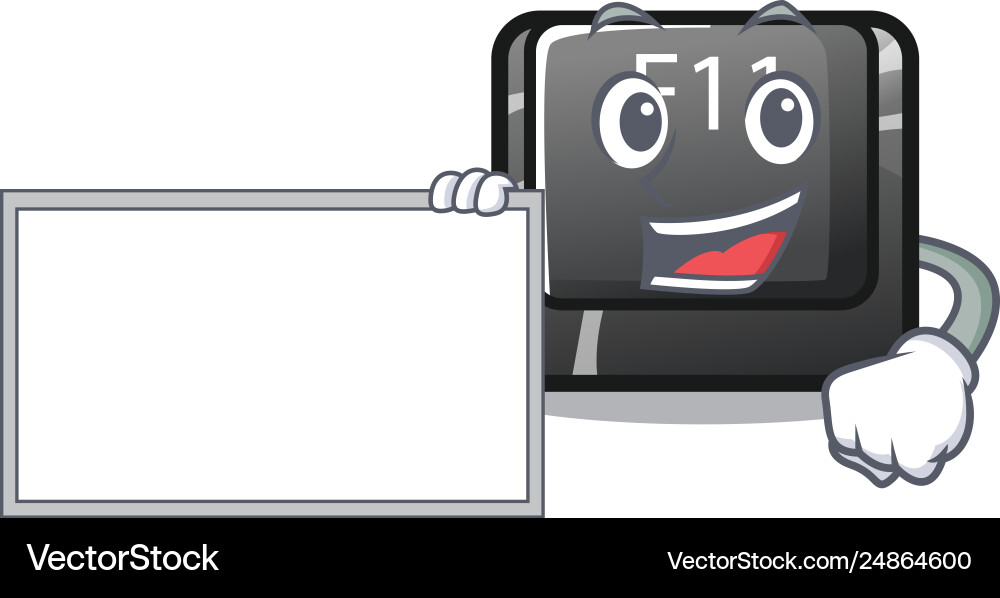 Mascot Keyboard with F11 Button vector image