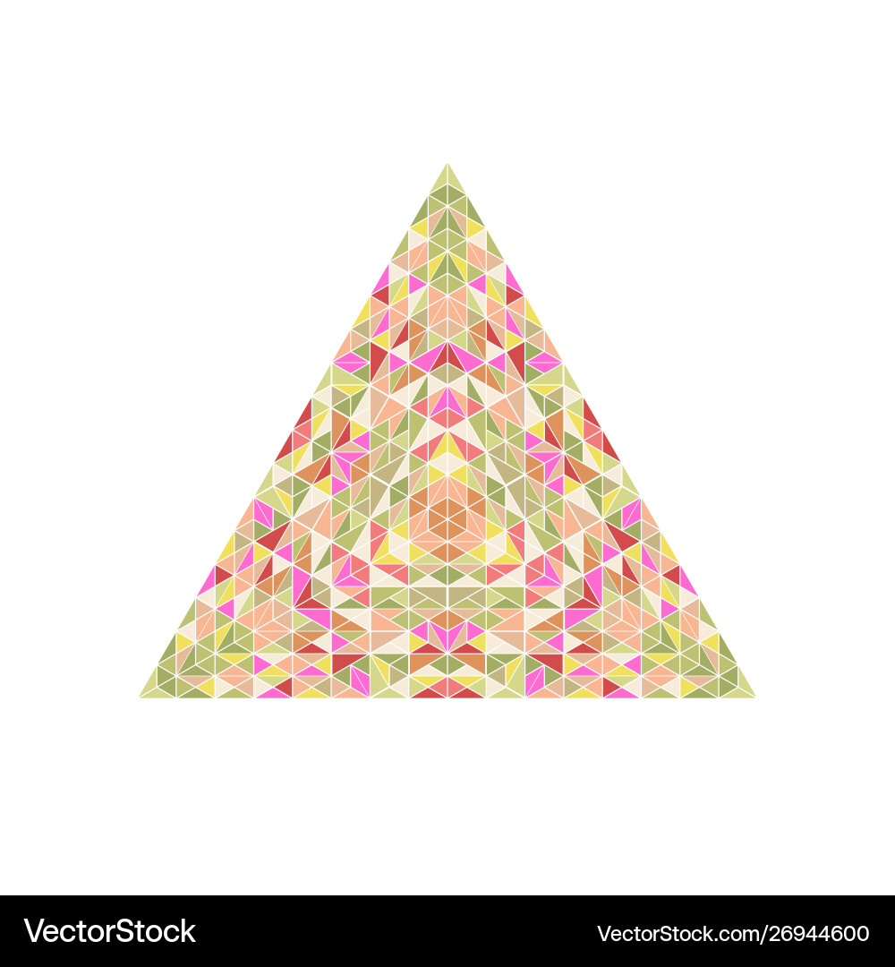Ornate isolated abstract polygonal triangular Ornate isolated abstract polygonal triangular Vector Image