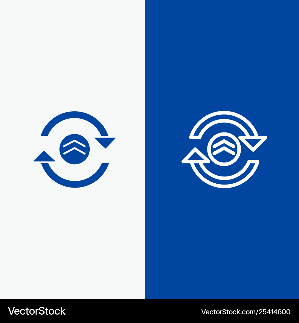 Pfeil aktualisieren Reload-Computing-Linie und Glyph Pfeil aktualisieren Reload-Computing-Linie und Glyph vektorbild