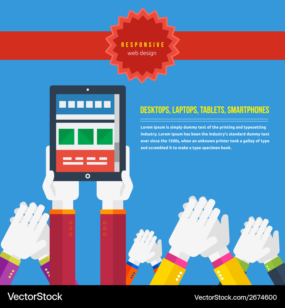 Responsive web design concept Vector Image