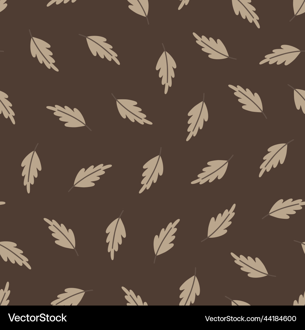 Seamless pattern with leaves Royalty Free Vector Image