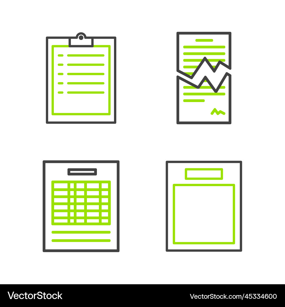 Set line empty form report file document torn Set line empty form report file document torn vector image