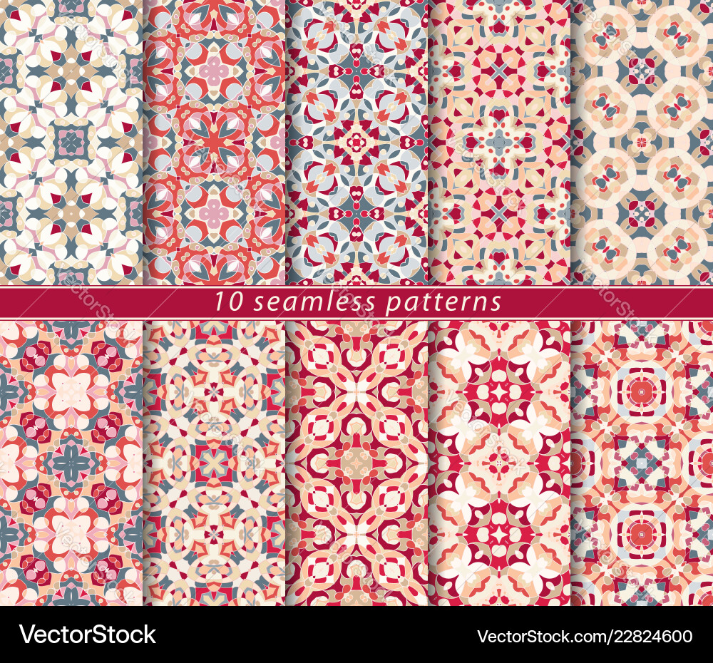 Set of seamless pattern Set of seamless pattern vector image
