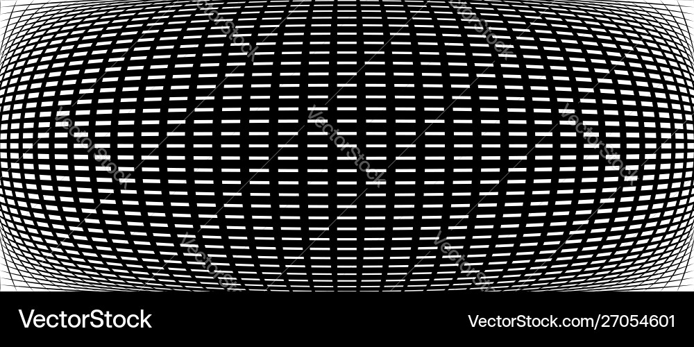 3d circular burst convex globe sphere orb distort Vector Image