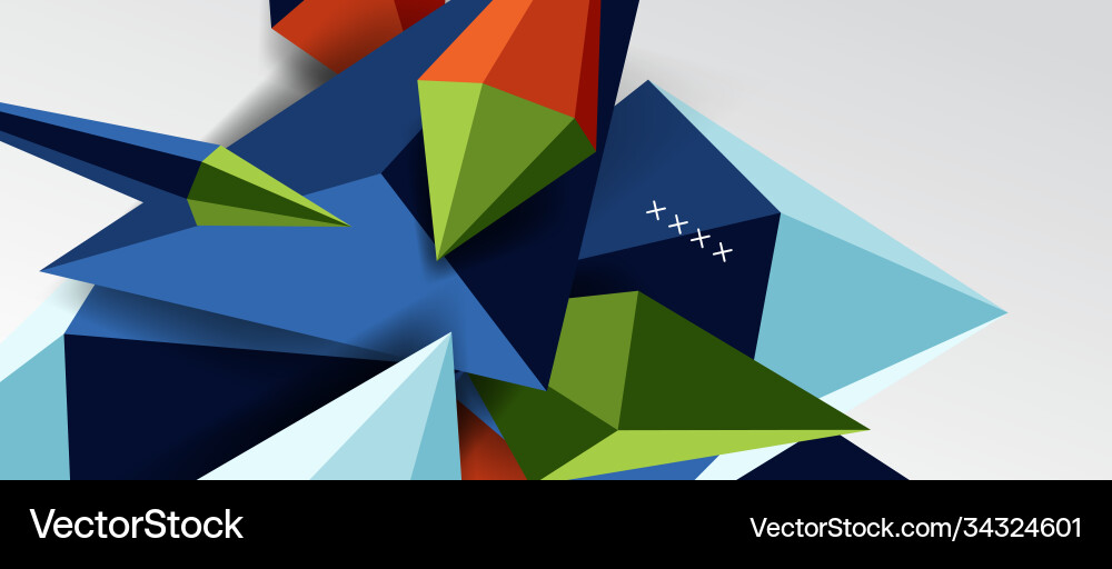 3d low poly abstract shape background Vector Image