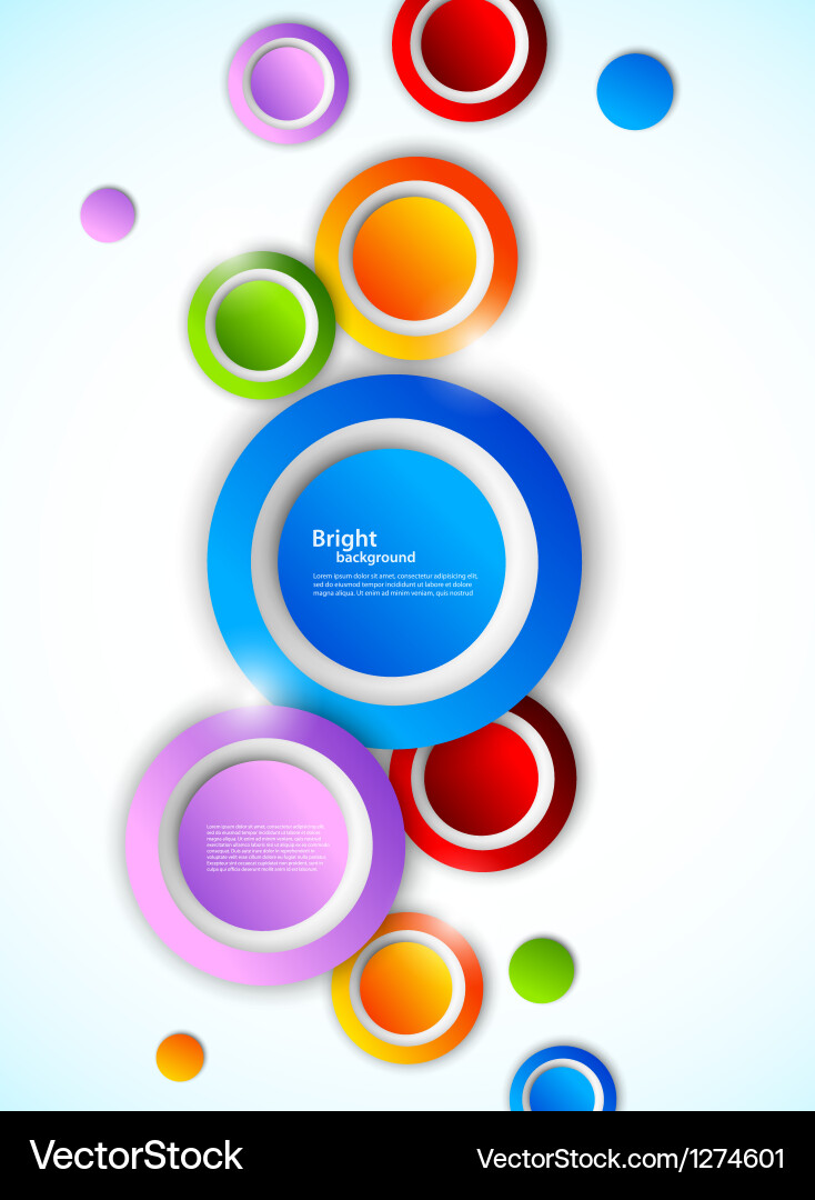 Abstract background with colorful circles Vector Image