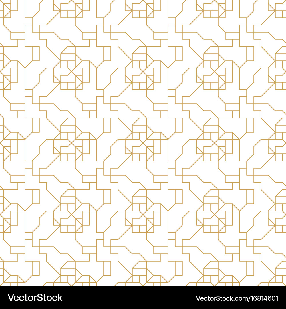 Abstract geometric seamless pattern with lines Vector Image