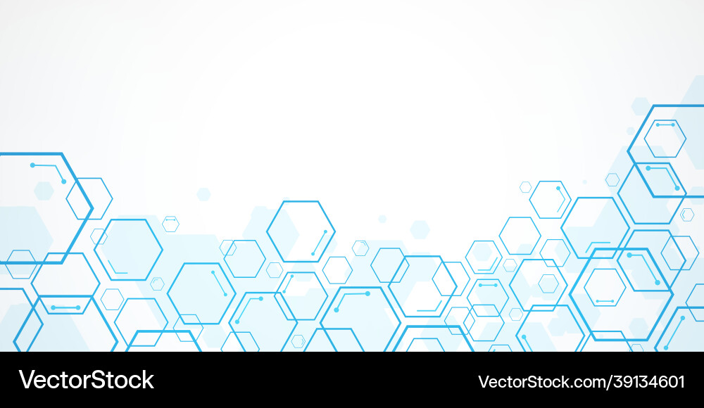 Abstract hexagon background technology polygonal Abstract hexagon background technology polygonal vector image