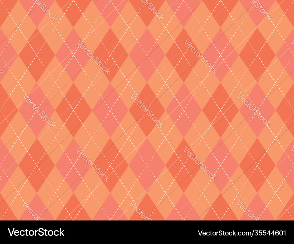 Argyle pattern seamless fabric texture background Vector Image