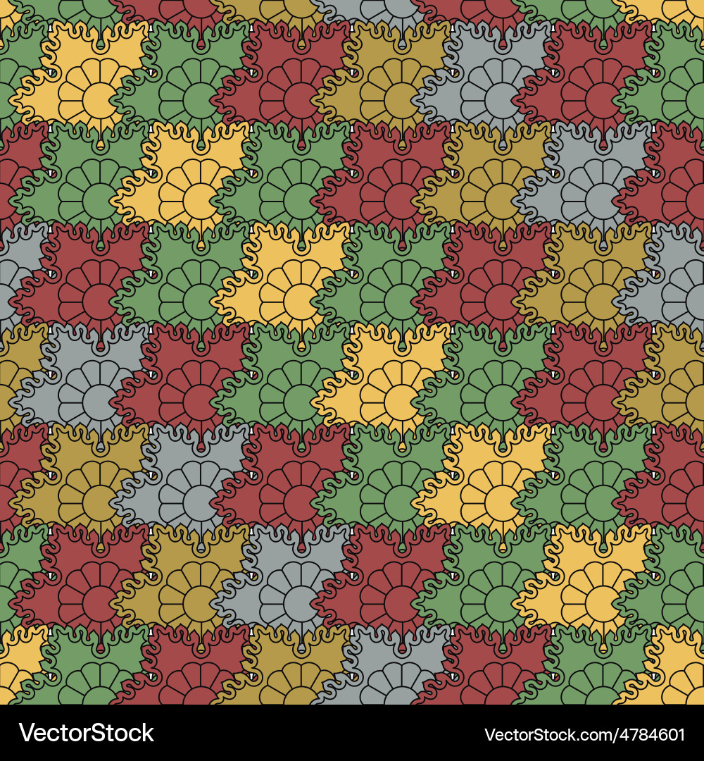 Background of beautiful seamless patterns Vector Image