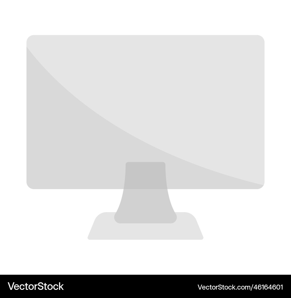 Computer screen silhouette desktop lcd display Computer screen silhouette desktop lcd display Vector Image