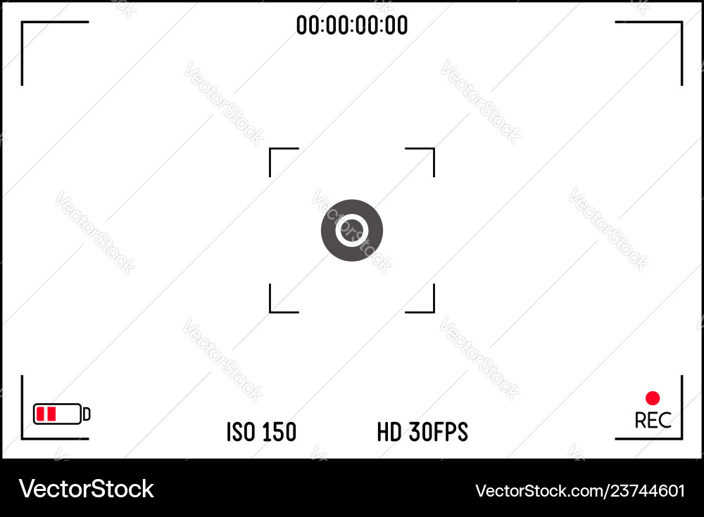 Digital camera viewfinder design element vector image