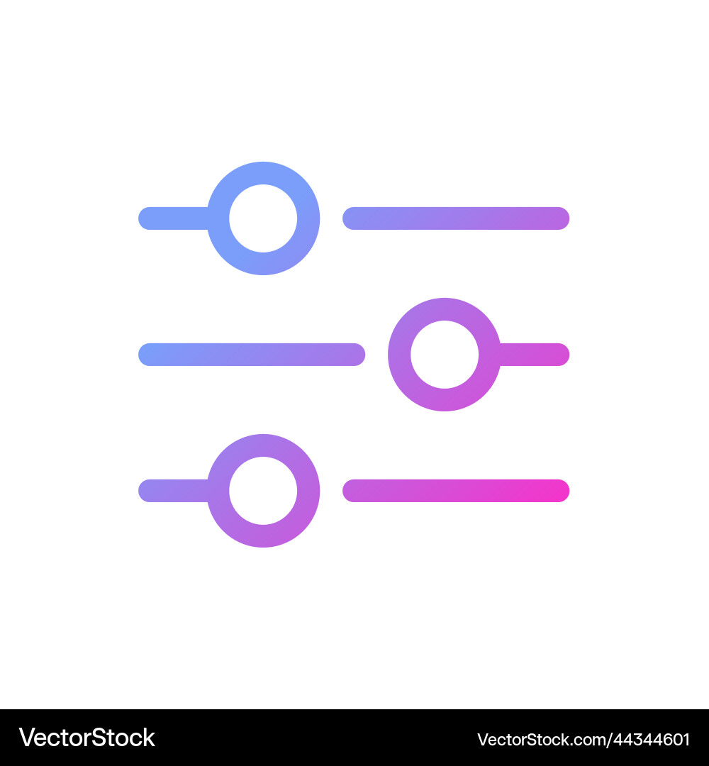 Filters button pixel perfect gradient linear ui Filters button pixel perfect gradient linear ui vector image