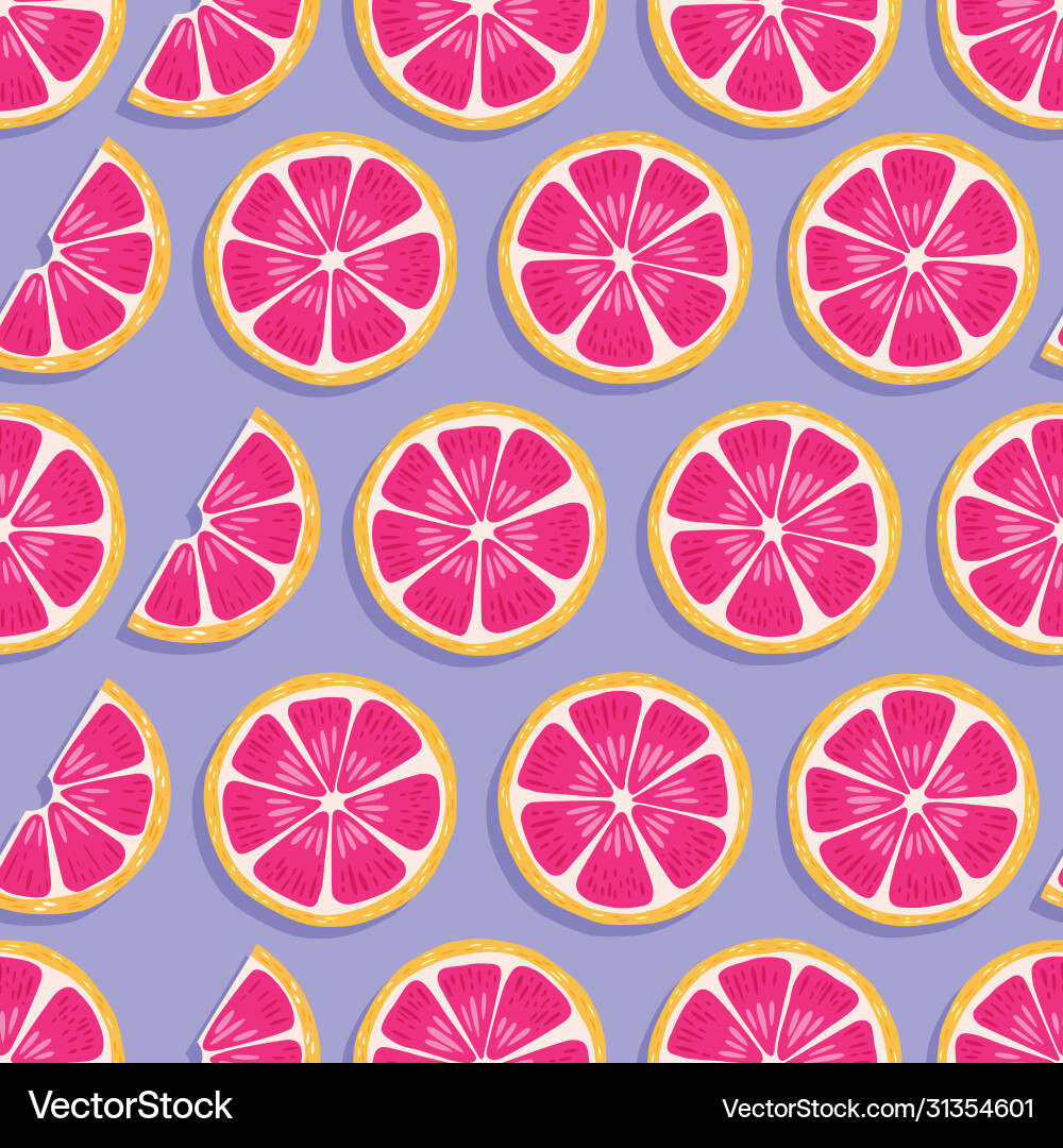 Grapefruit Slice Pattern vector image