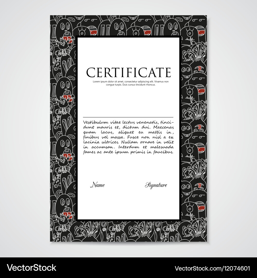Graphic design template document with abstract vector image