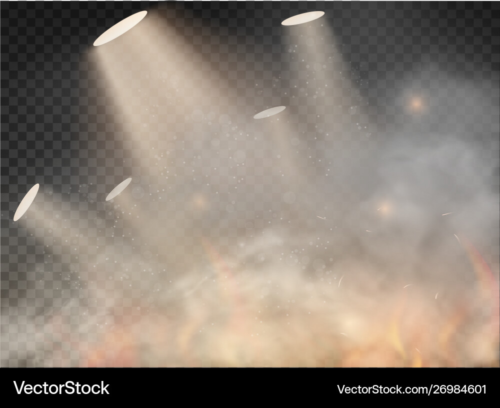 Light lamp and smoke isolated on transparent – Royalty-Free Vector |  VectorStock, image size:1000x815