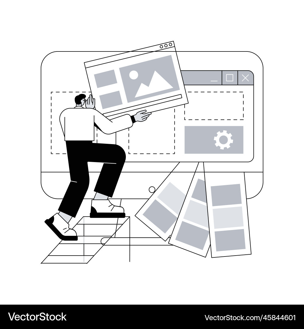 Low code development abstract concept Low code development abstract concept vector image