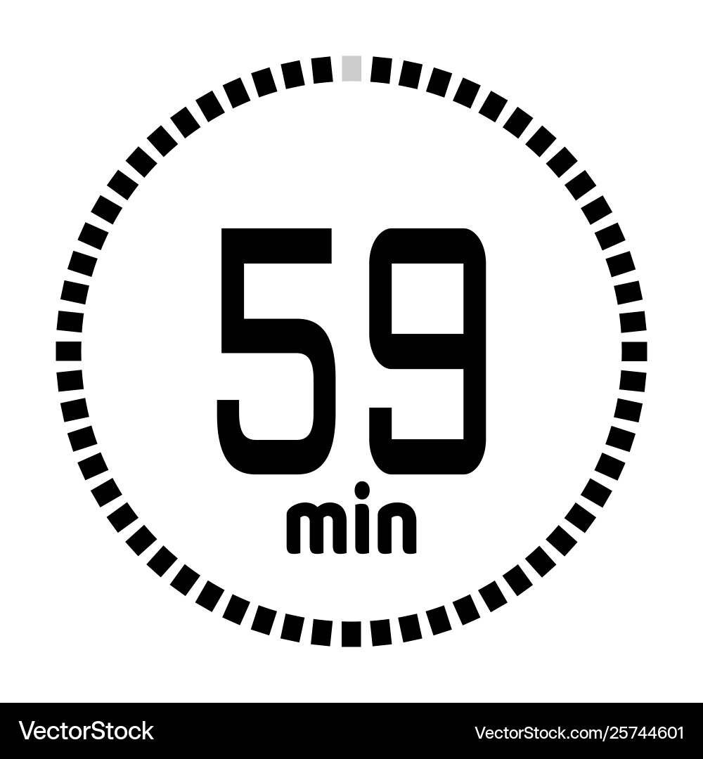Minutes countdown timer Vector Image