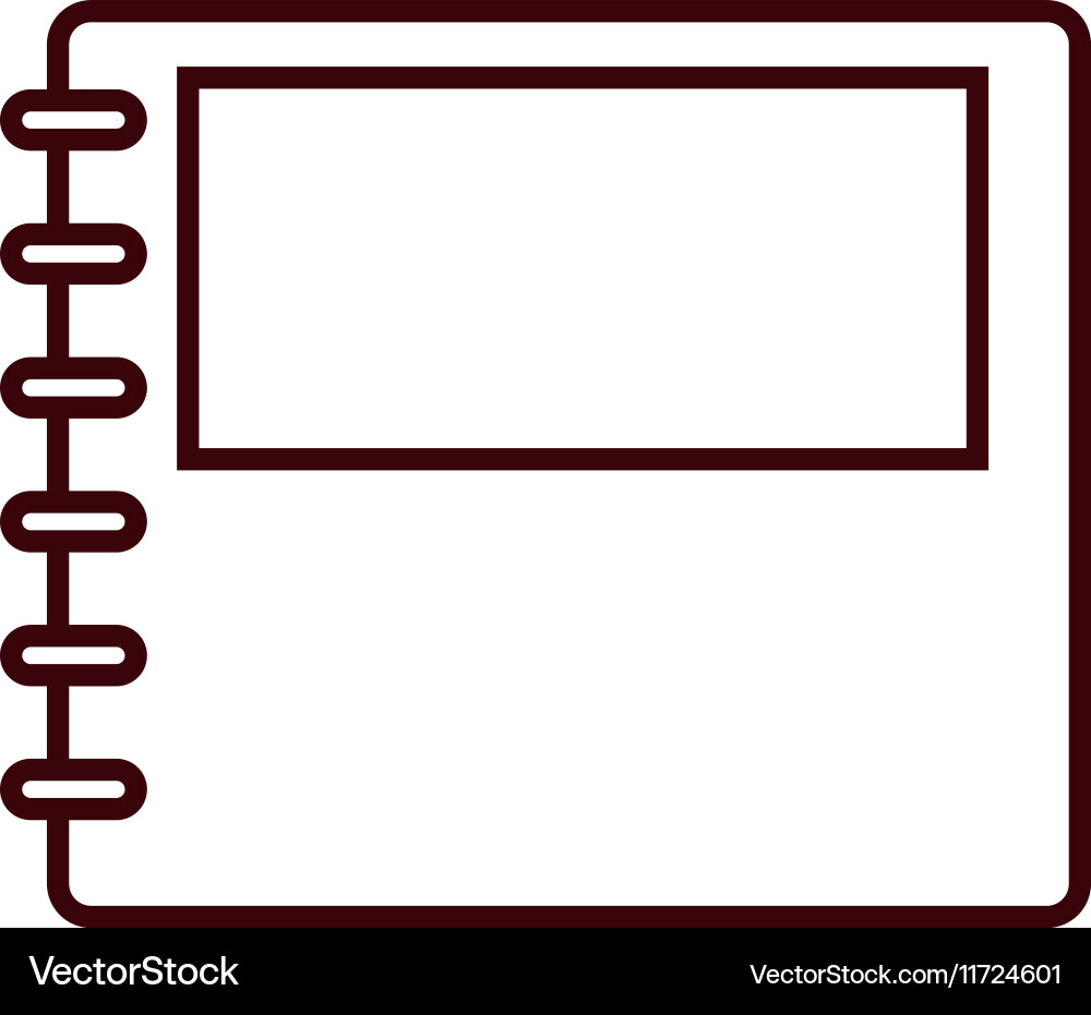 Notebook notepad paper vector image