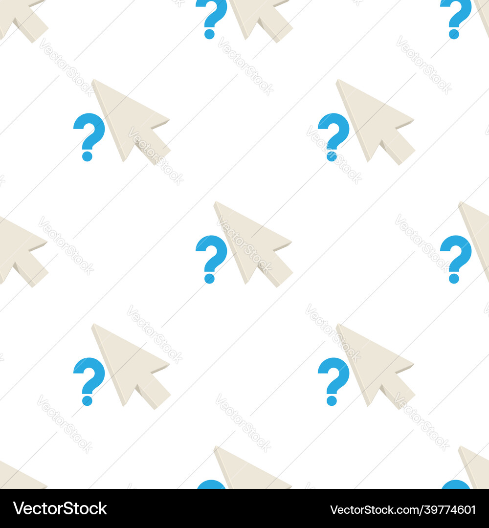Question pointer pattern seamless vector image