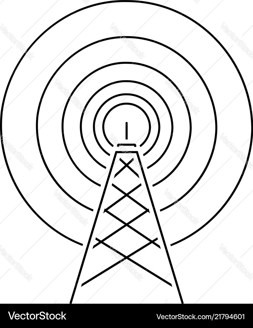 Radio antenna icon Royalty Free Vector Image - VectorStock