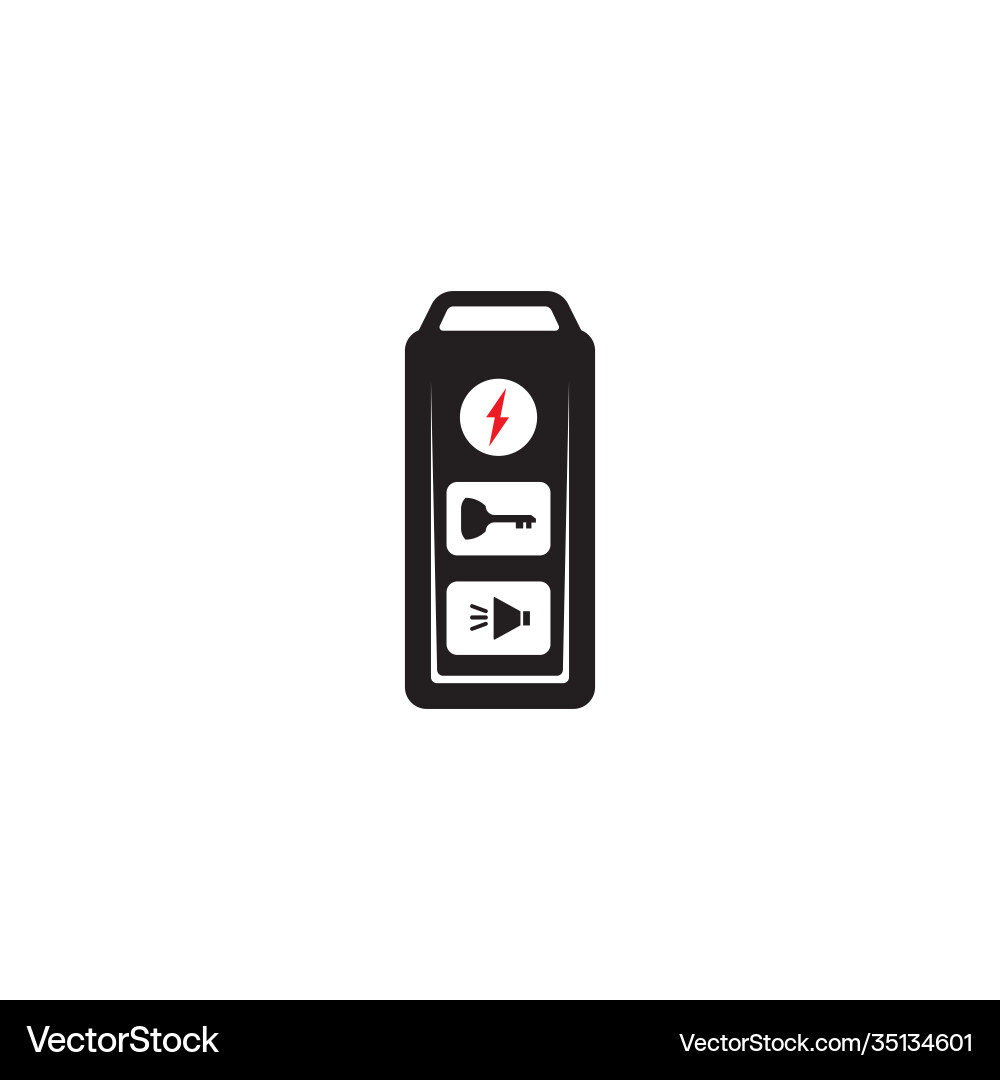 Smart key system template vector image