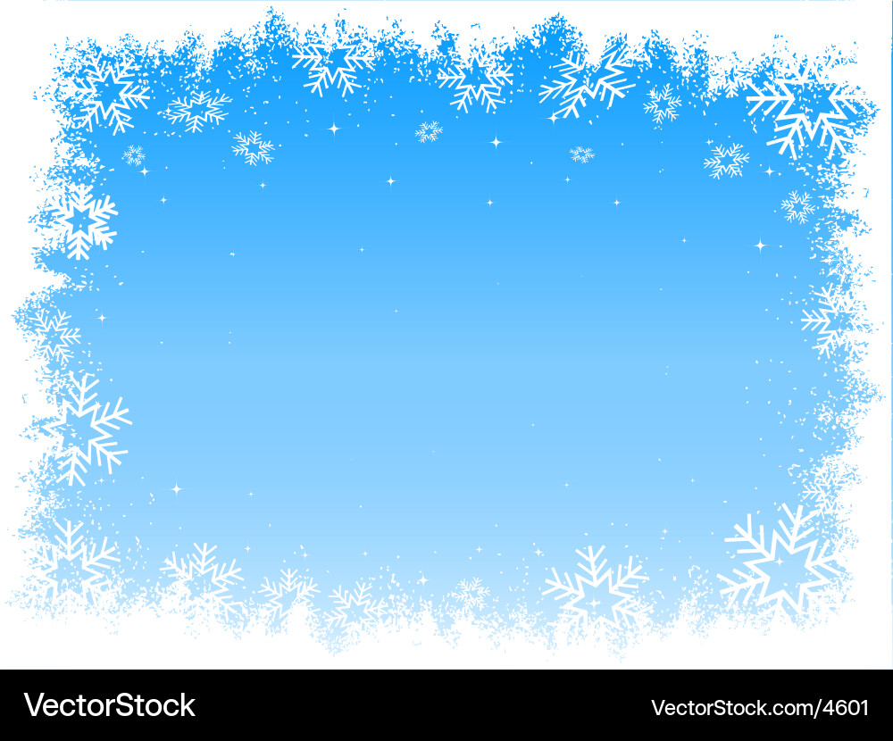 Sparkling Snowflake Border vector image