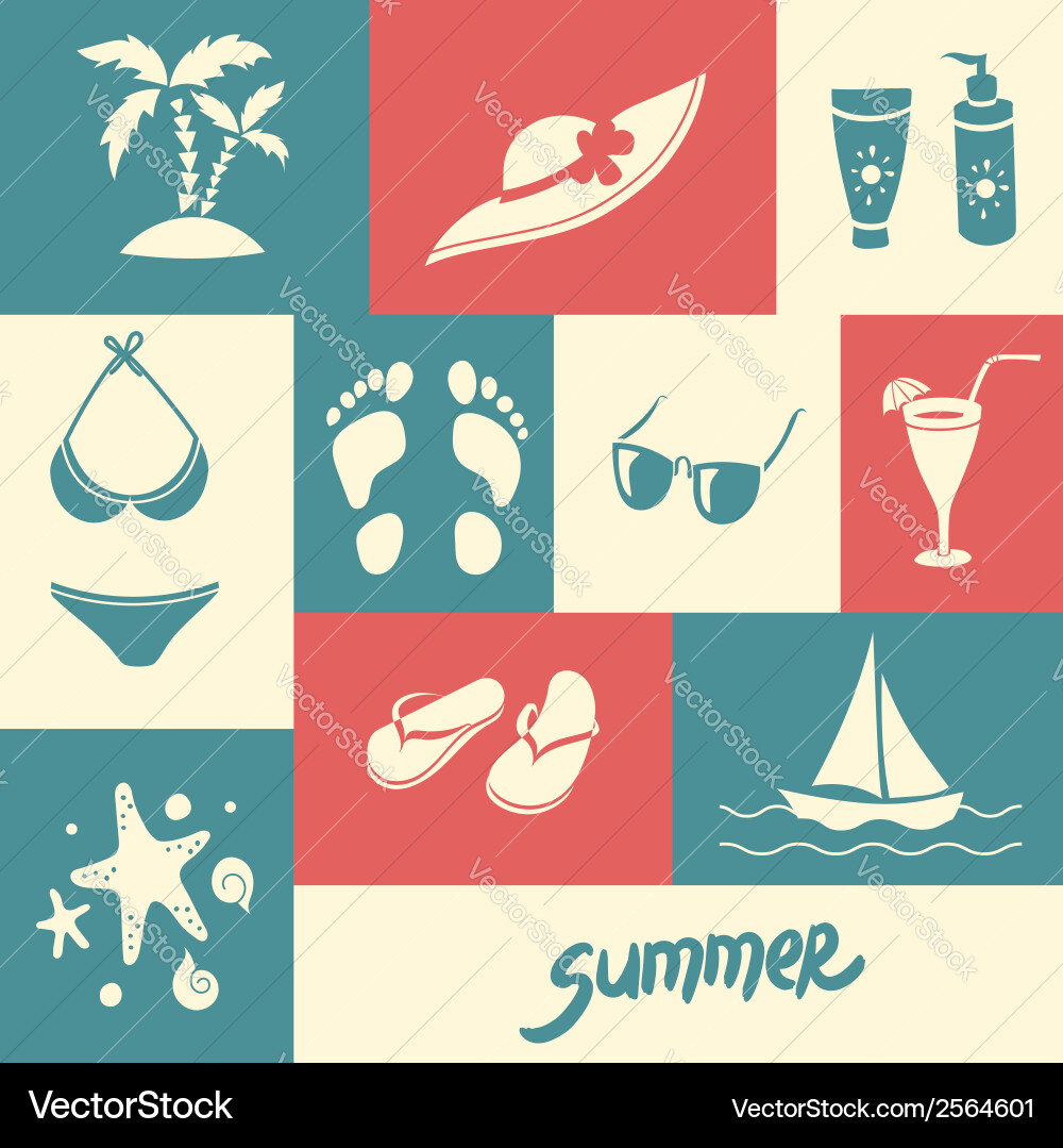 Summer elements for your design Vector Image