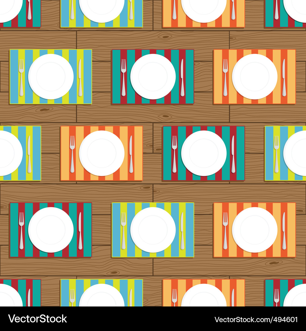 Wooden Plates Pattern Vector Image