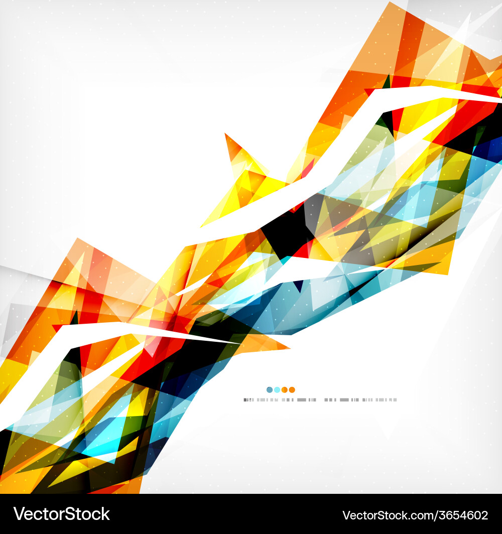 Angular geometric color shapes vector image