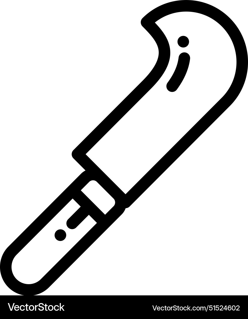 Billhook icon thin linear style design isolated Billhook icon thin linear style design isolated Vector Image