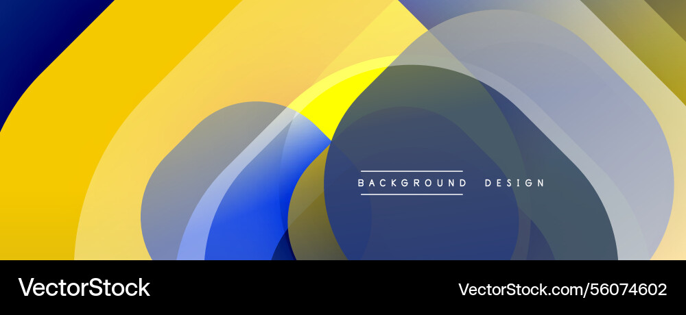 Circular abstract design with overlapping Vector Image