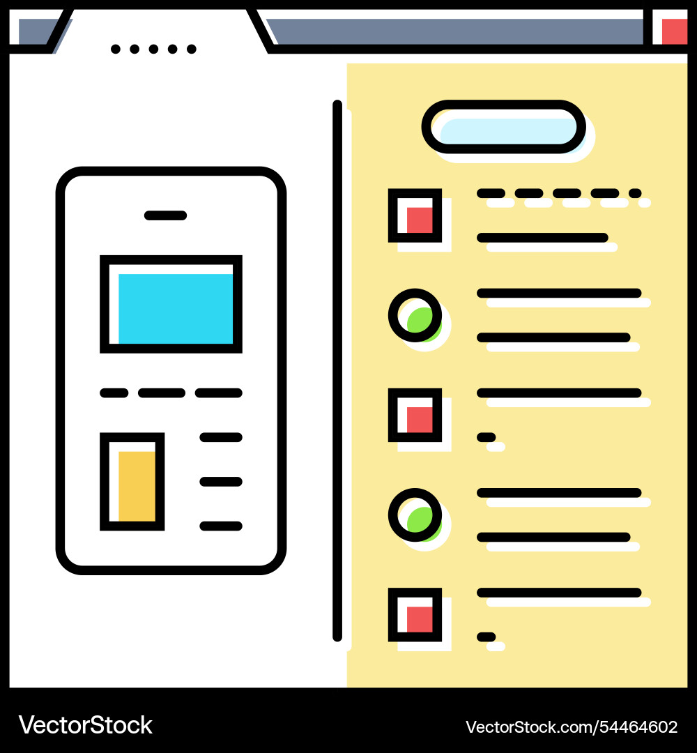 Color accessibility ux ui design icon vector image