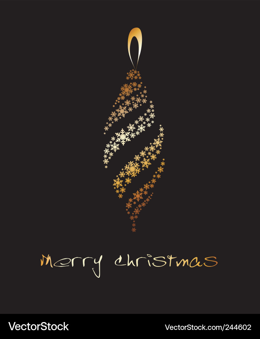 Golden Snowflake Sphere Vector Image