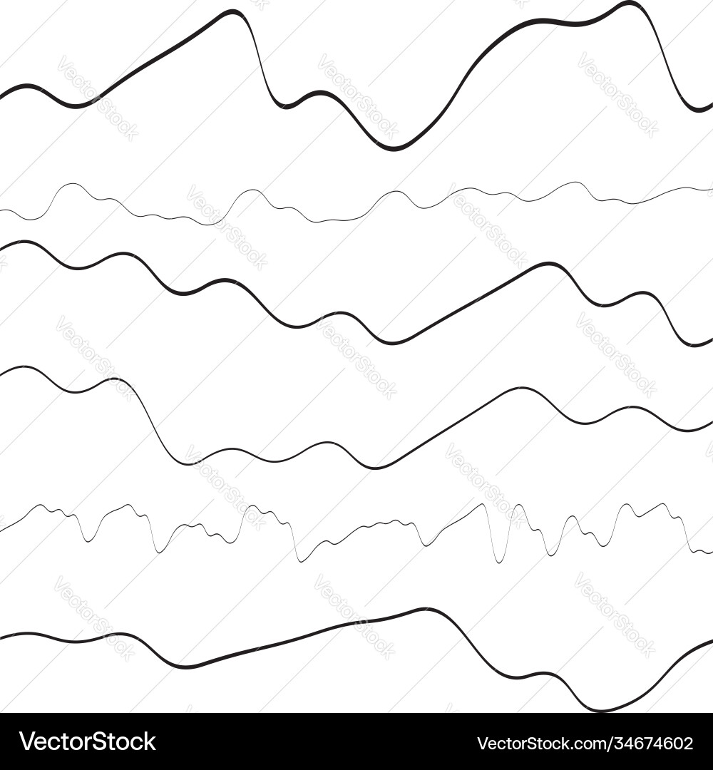 Irregular random wiggling squiggle waving wavy Irregular random wiggling squiggle waving wavy Vector Image