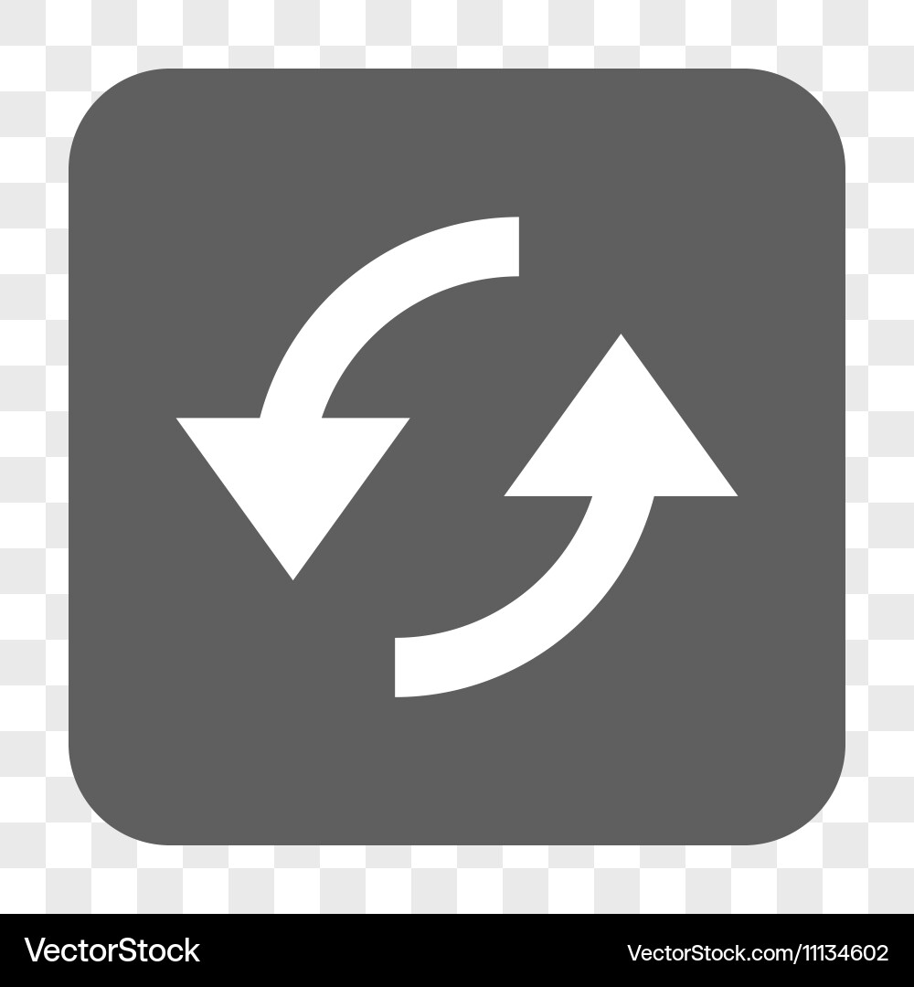 Refresh rounded square button vector image