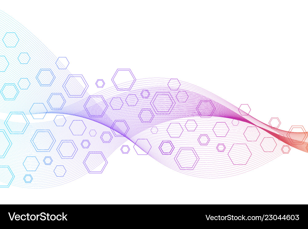 Abstract Molecular Waves vector image