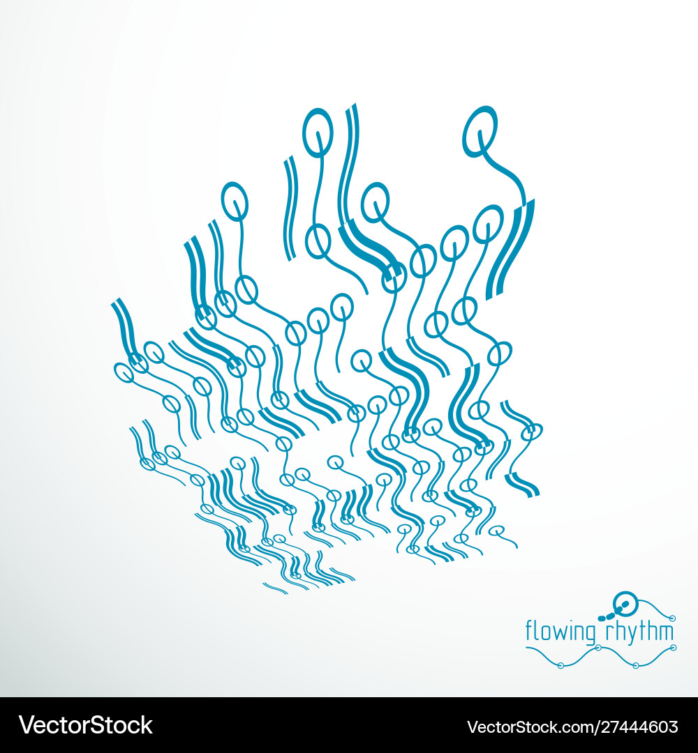 Abstract wavy lines rhythm pattern technical Abstract wavy lines rhythm pattern technical Vector Image