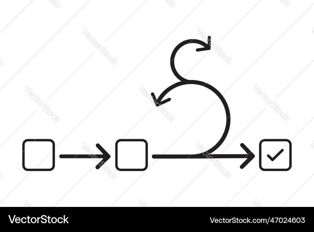 Agile icon scrum process vector image