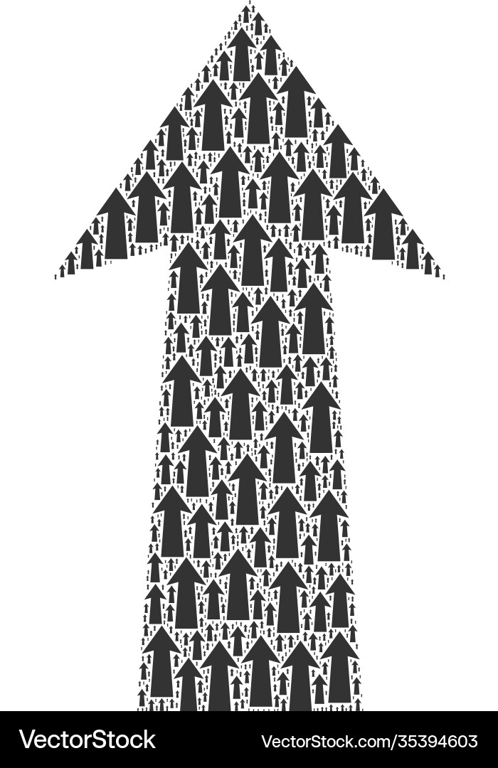 Arrow up fractal composition itself items Arrow up fractal composition itself items vector image