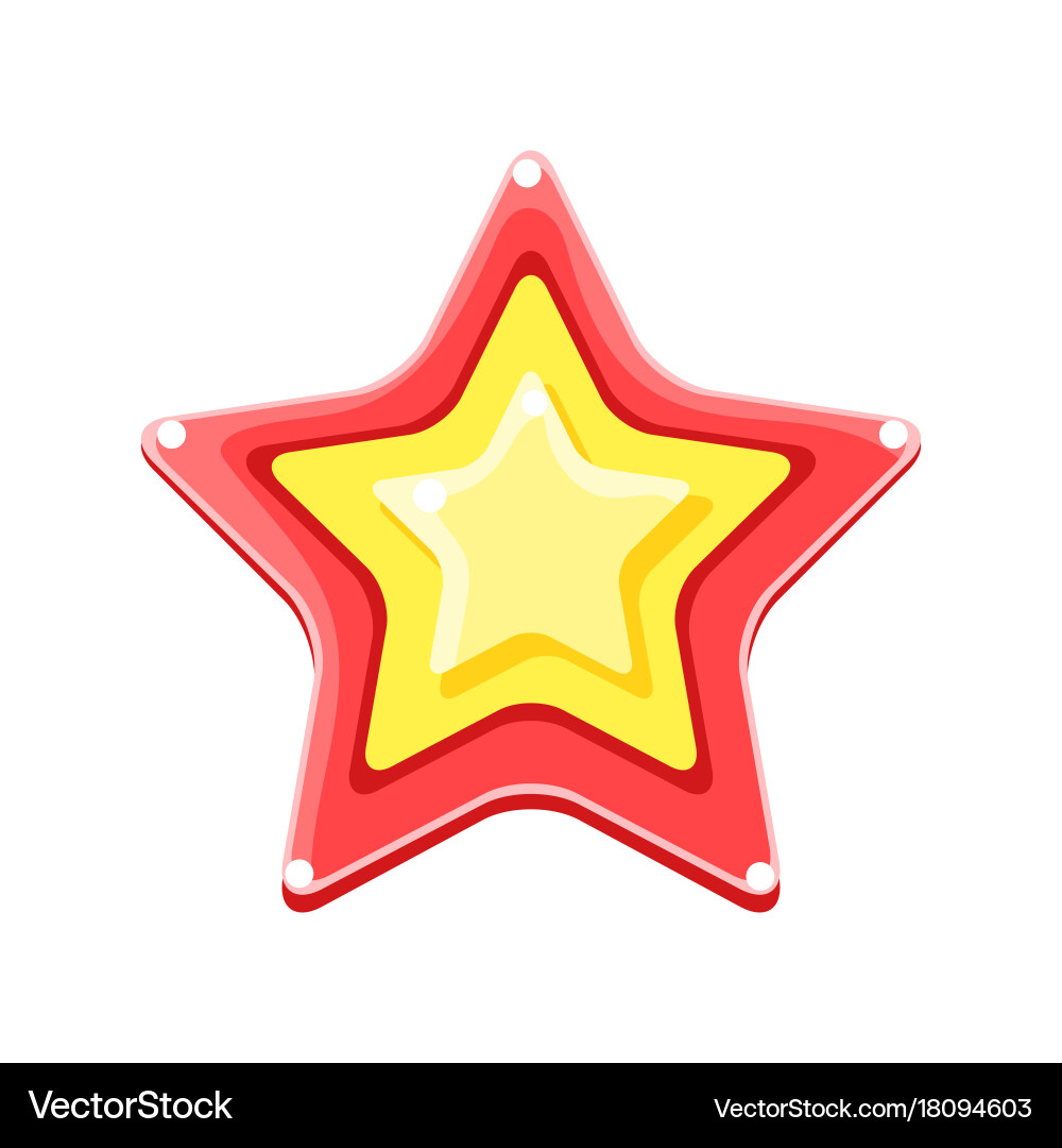 Bright colored cartoon star Vector Image