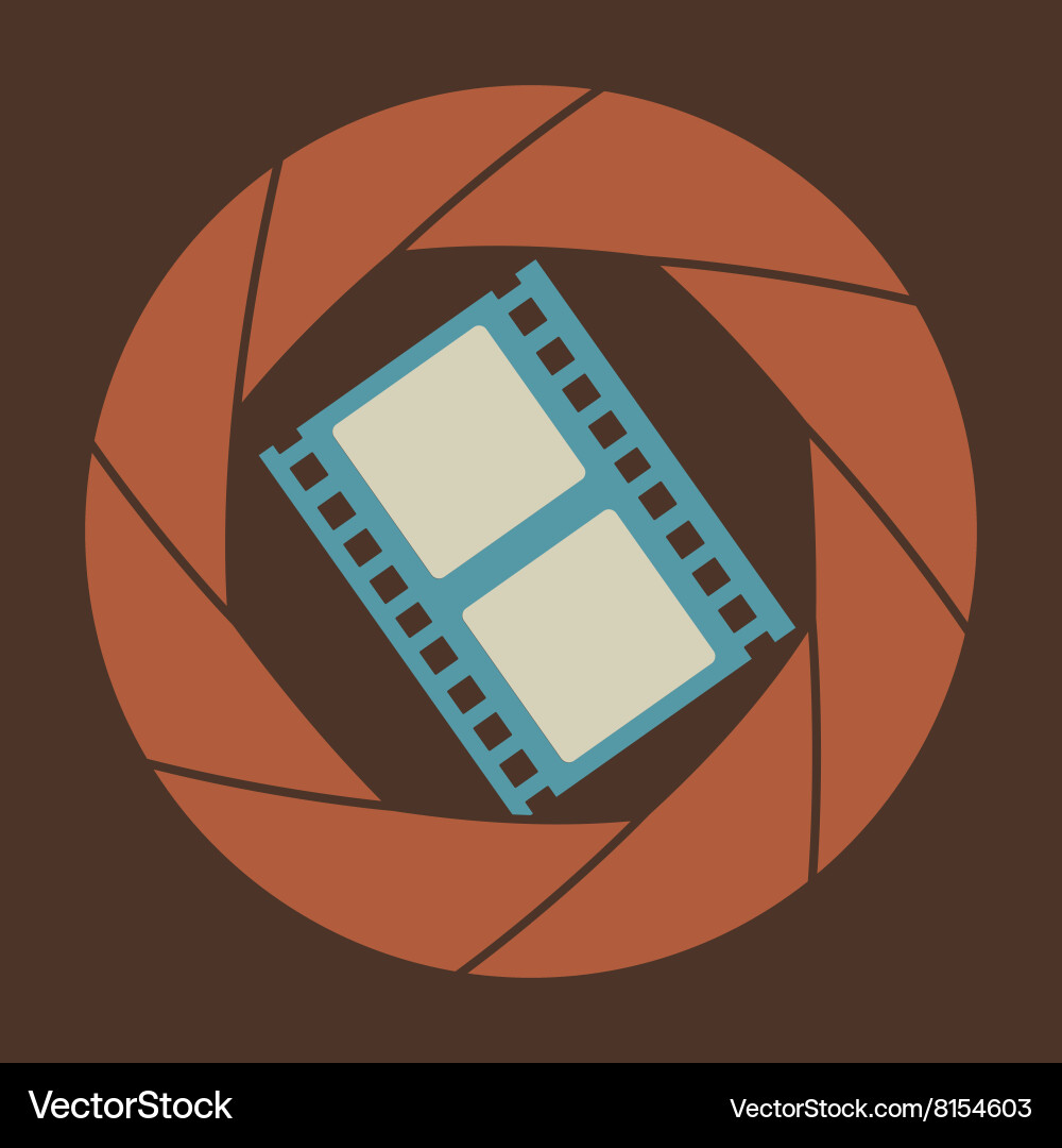 Camera shutter background vector image