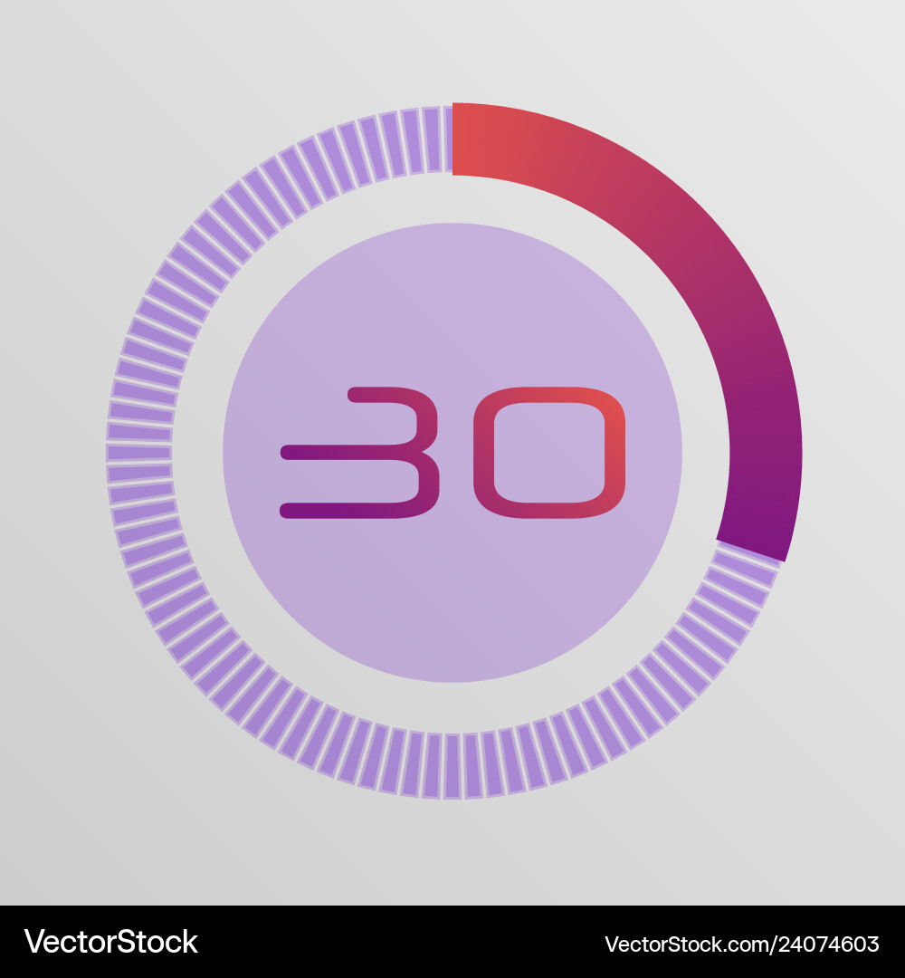 Circular interval timer Circular interval timer vector image