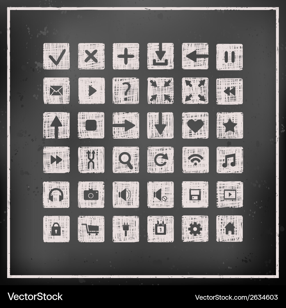 Collection of icons web design elements vector image