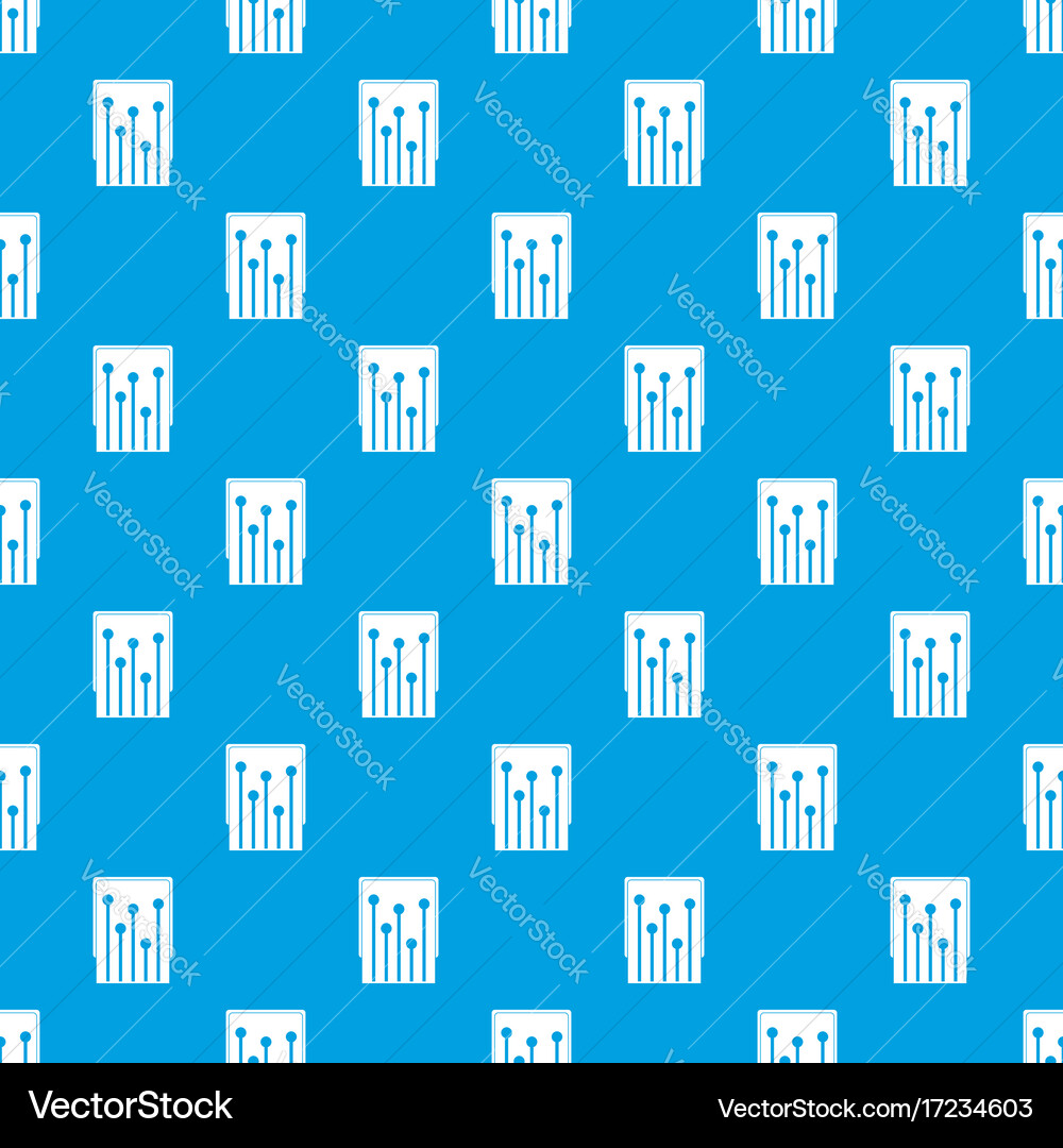 Computer processor pattern seamless blue vector image