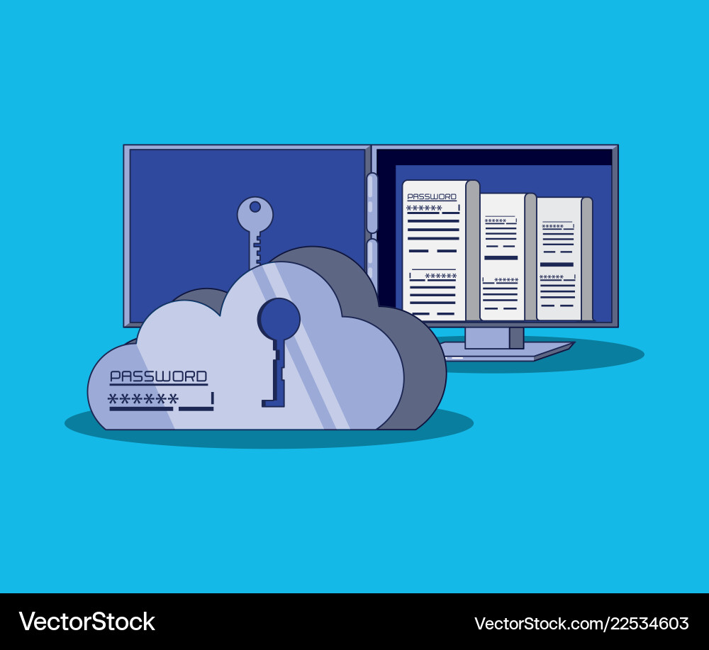 Data security with desktop vector image