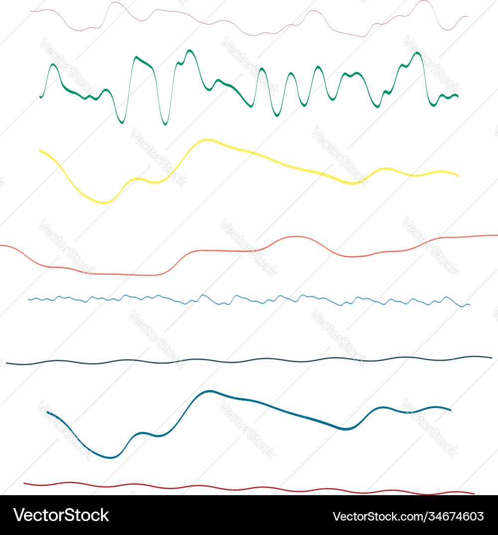 Irregular random wiggling squiggle waving wavy Irregular random wiggling squiggle waving wavy Vector Image