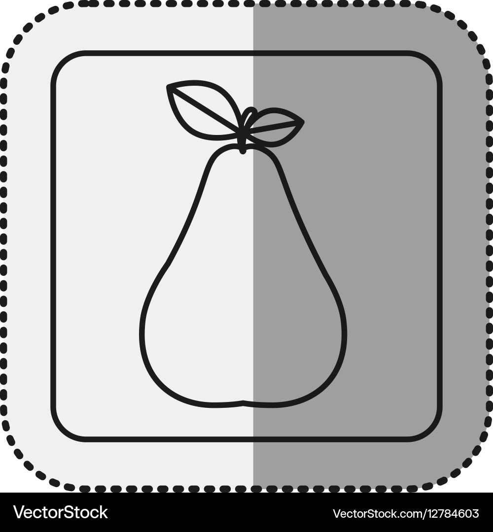 Monochrome square contour with middle shadow vector image