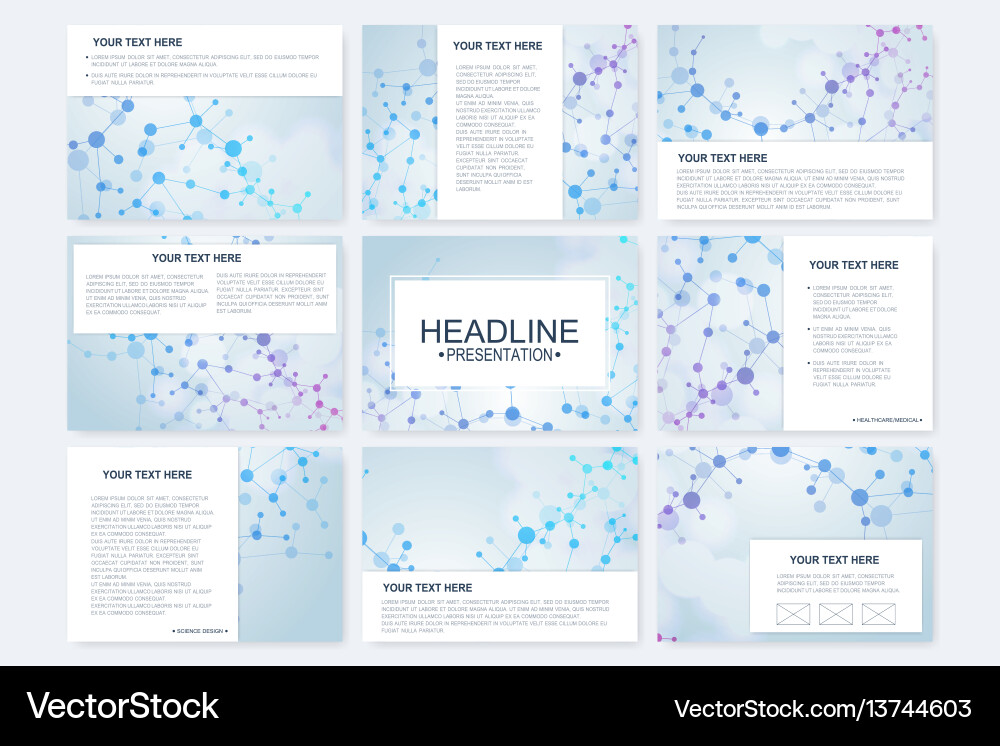 Presentation Templates - Science & Communication Vector Image